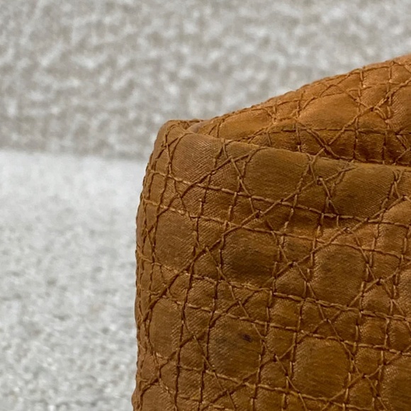 Authentic Pre-Owned Vintage Christian Dior Mustard Canvas Tote Bag - Picture 14 of 16